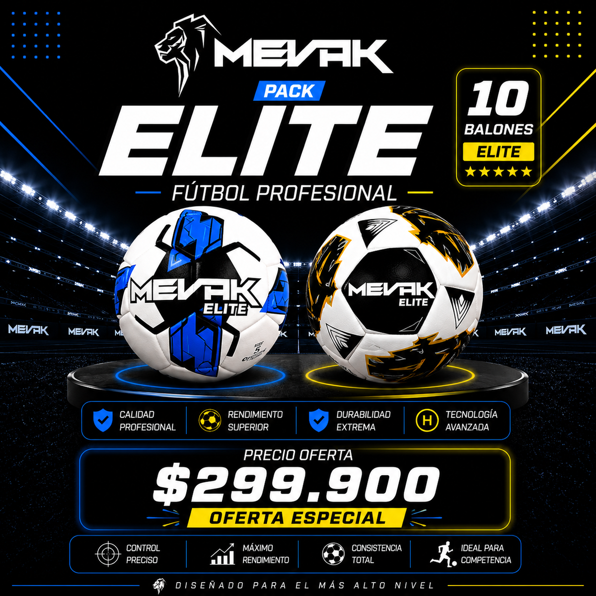 PACK DE 10 BALONES ELITE