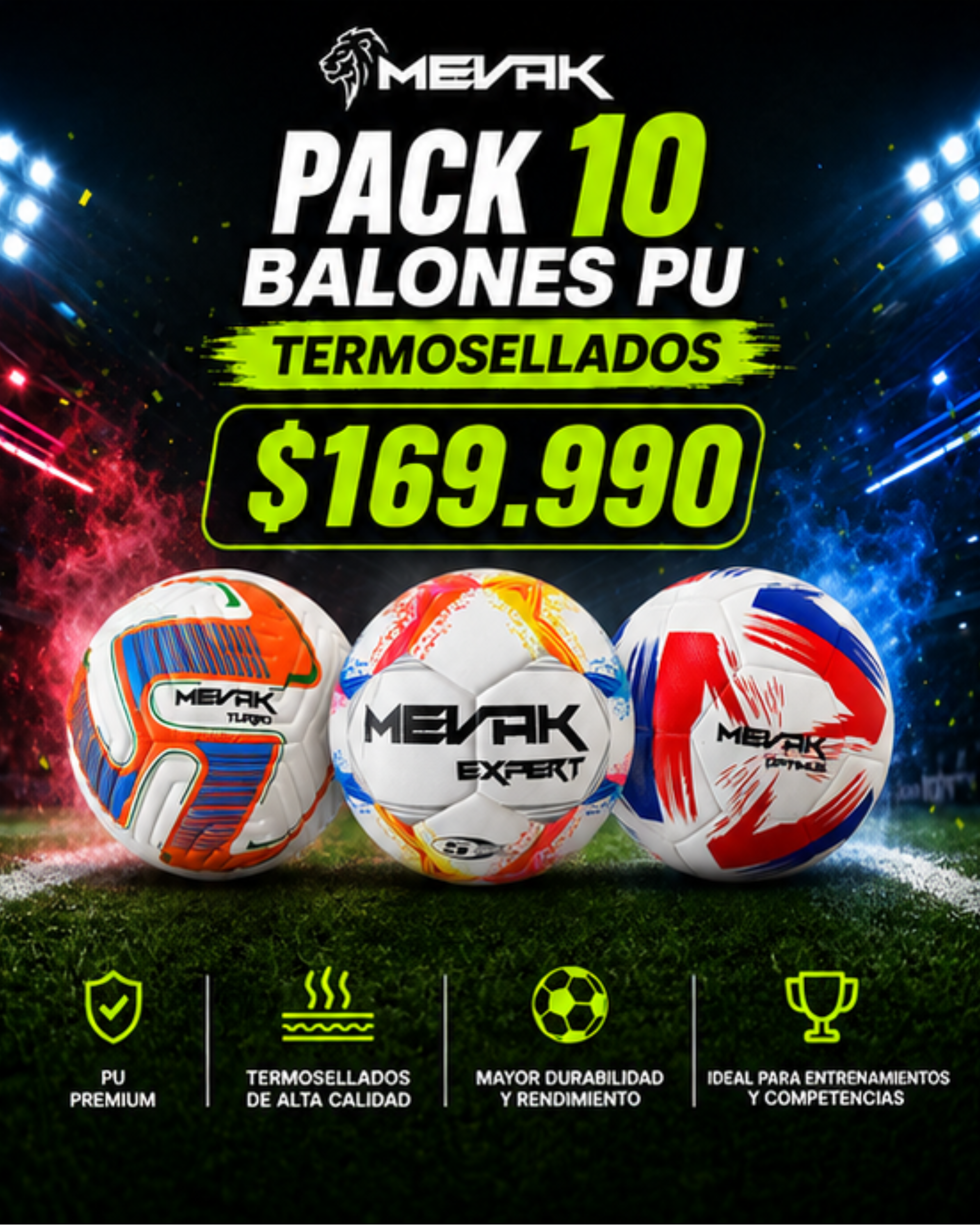 PACK DE 10 BALONES TERMOSELLADOS