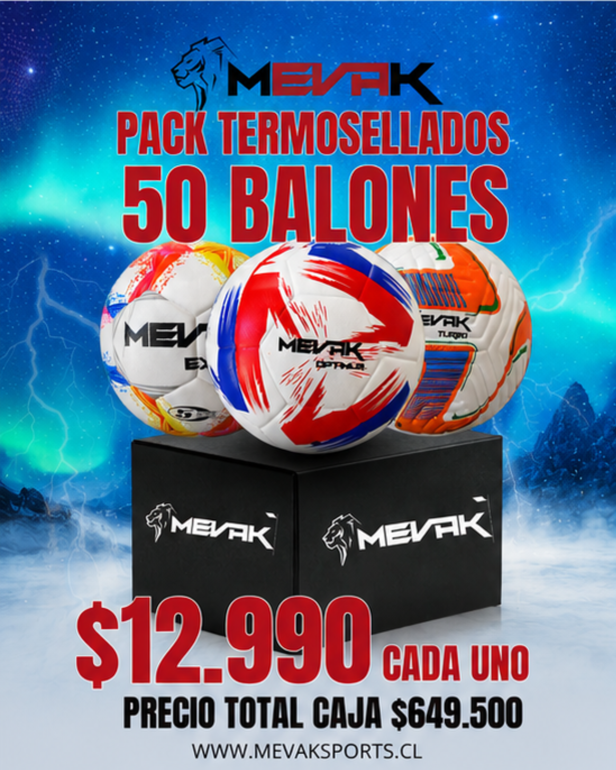 PACK DE 50 BALONES TERMOSELLADOS
