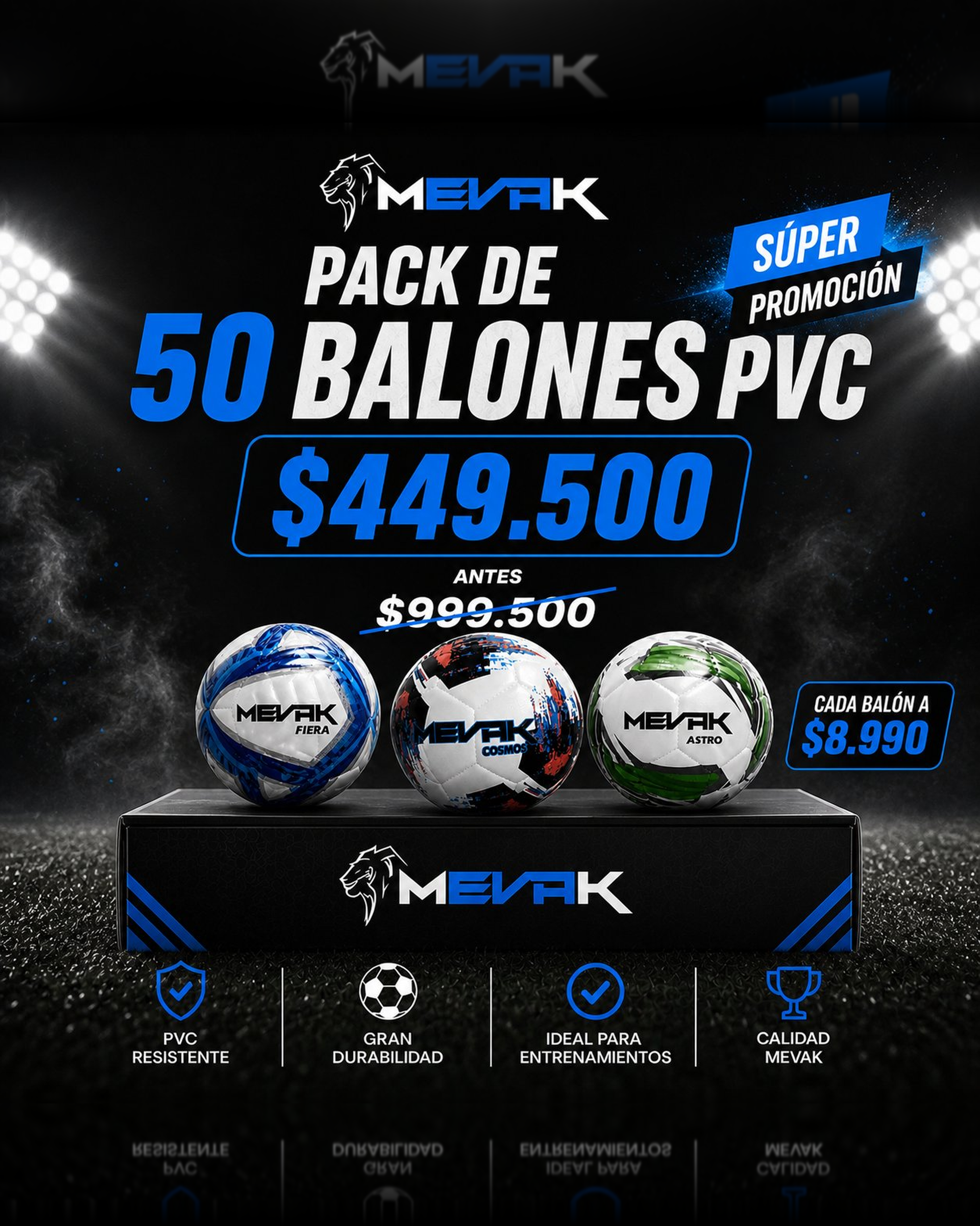 PACK DE 50 BALONES PVC