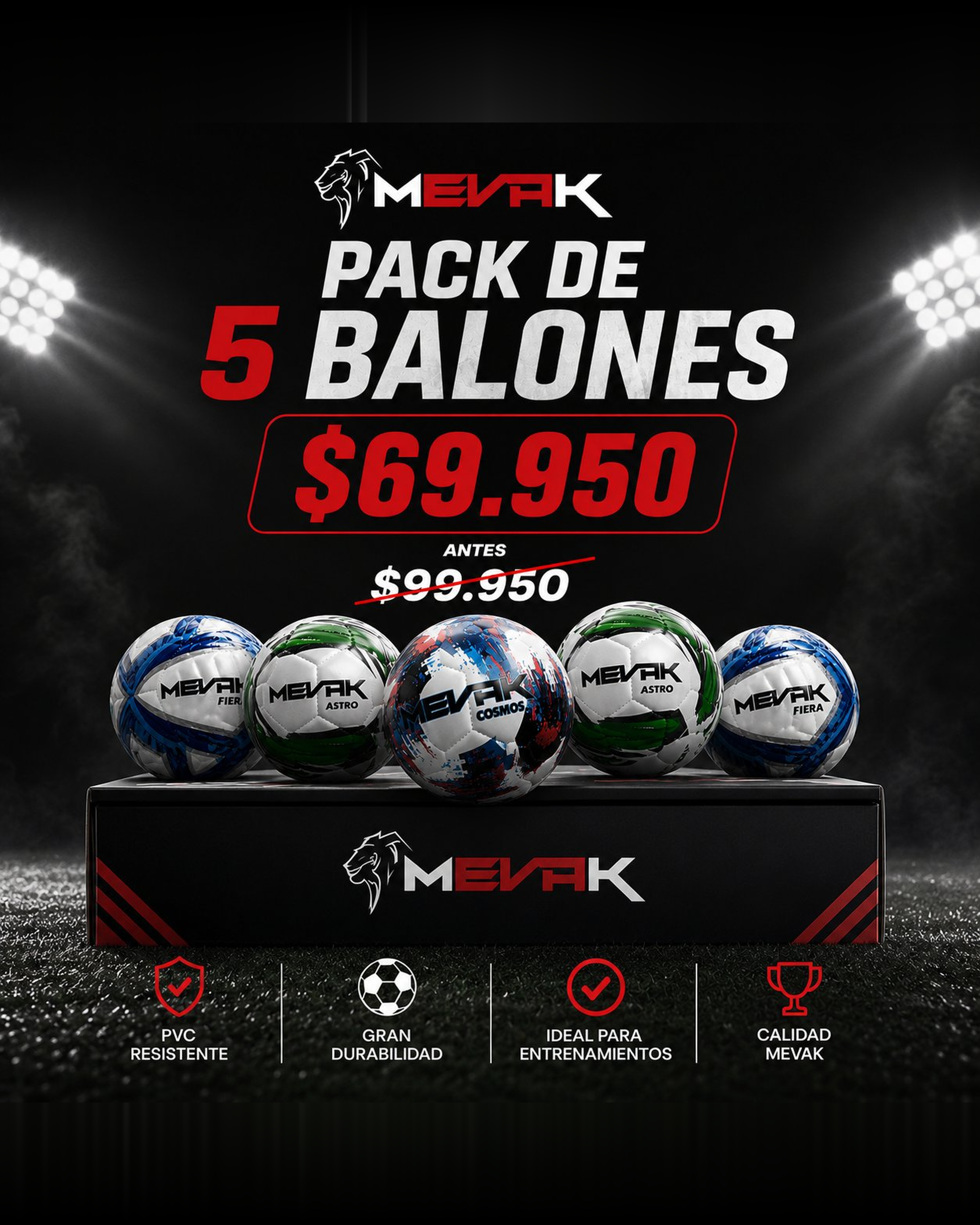 PACK DE 5 BALONES PVC