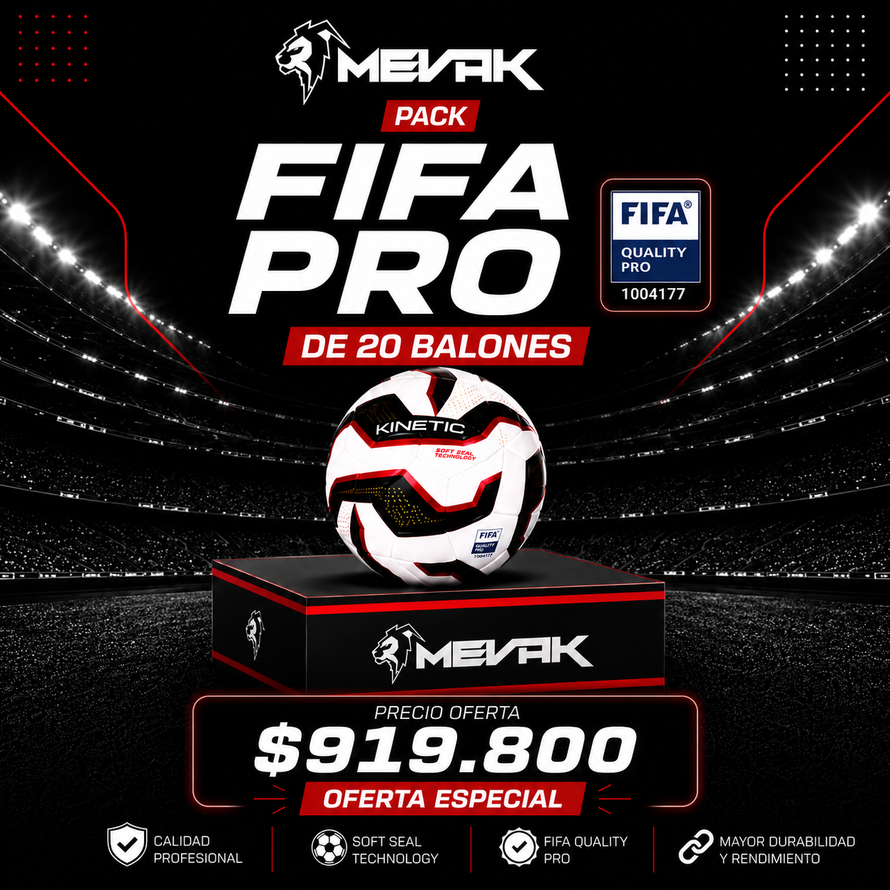 PACK DE 20 BALONES FIFA PRO