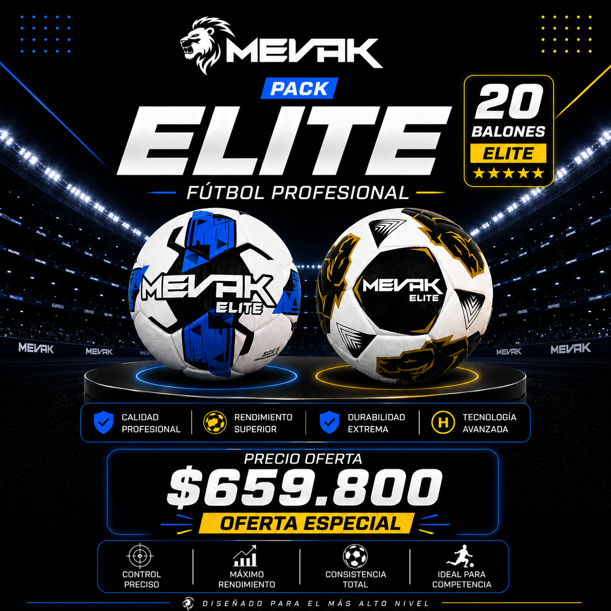 PACK DE 20 BALONES ELITE